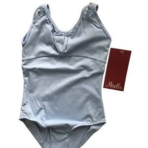 Mirella leotard Girls Size 4 6 Bow Back keyhole M603C dancewear dance sequin NWT